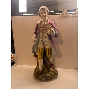 Vintage Ardco Japan Porcelain Figurine 18th Century Gentleman Purple Coat C-3220